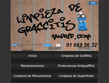 Tablet Screenshot of limpiezadegraffitismadrid.com